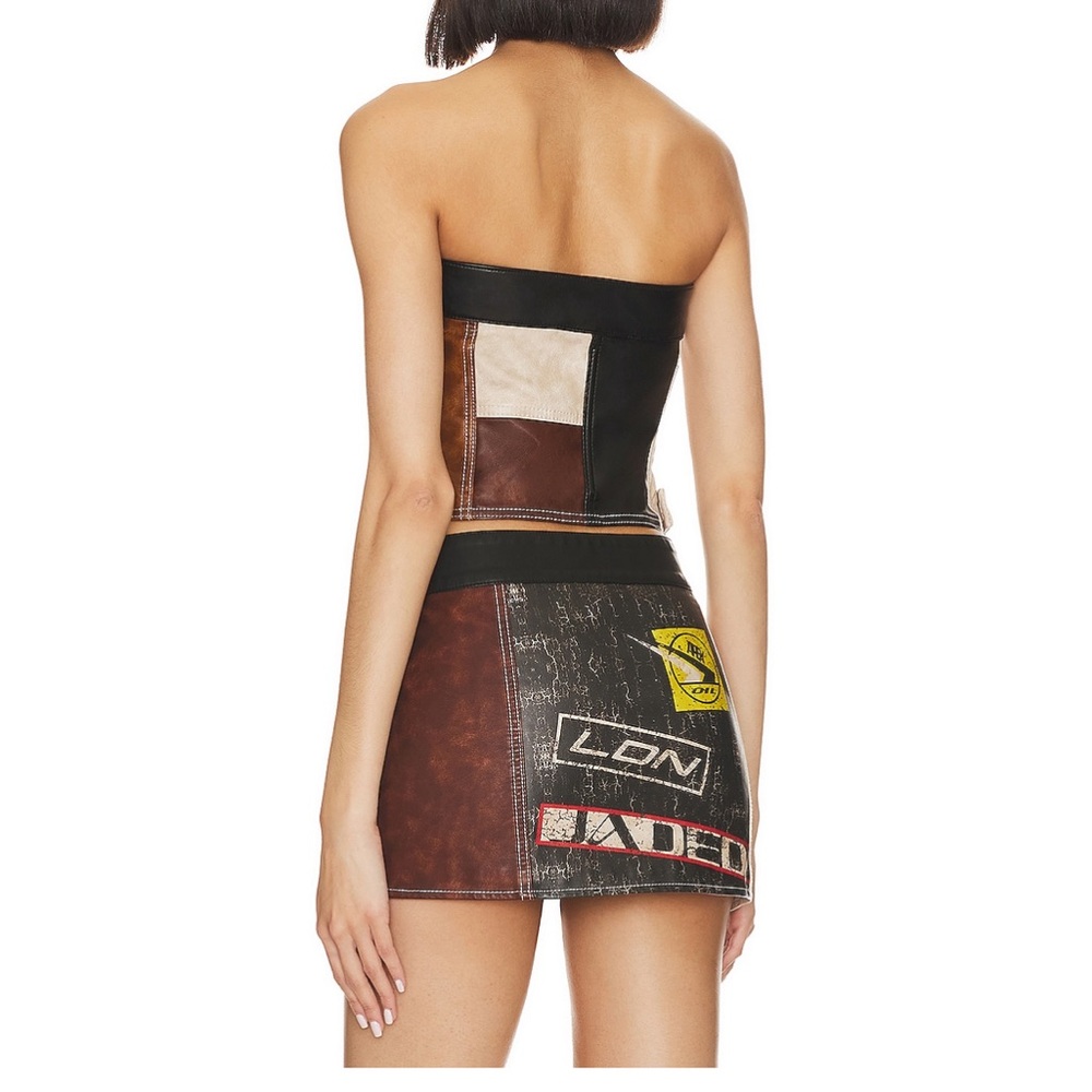 Daytona Corset Top Revolve - Faux Leather
